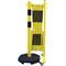 Mobile expanding barrier with demarcation post, Ø 60 mm, yellow/black
